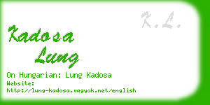 kadosa lung business card